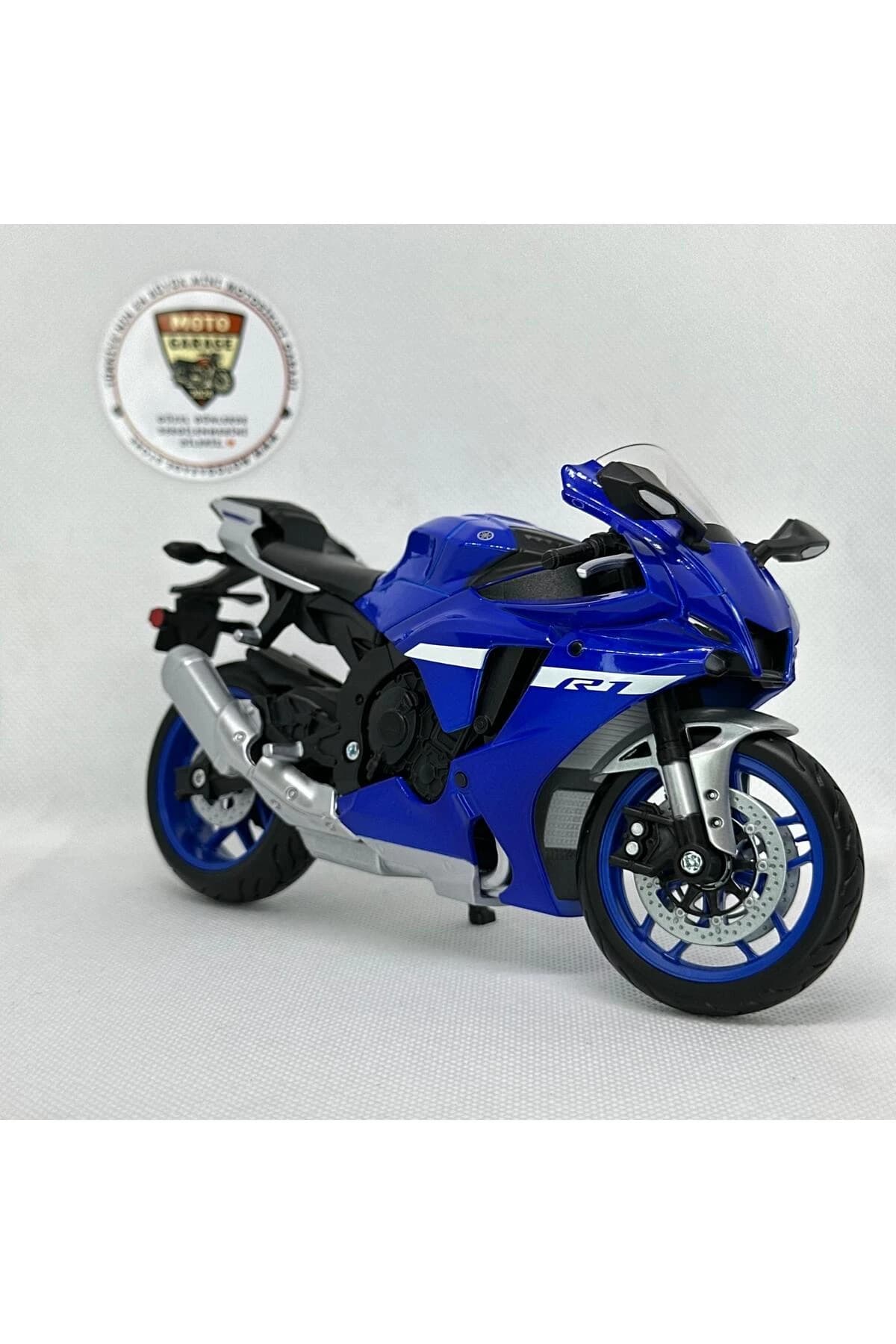 Yamaha YZF-R1 1:12 Ölçek Büyük Boy Diecast Model Motosiklet (Mavi)