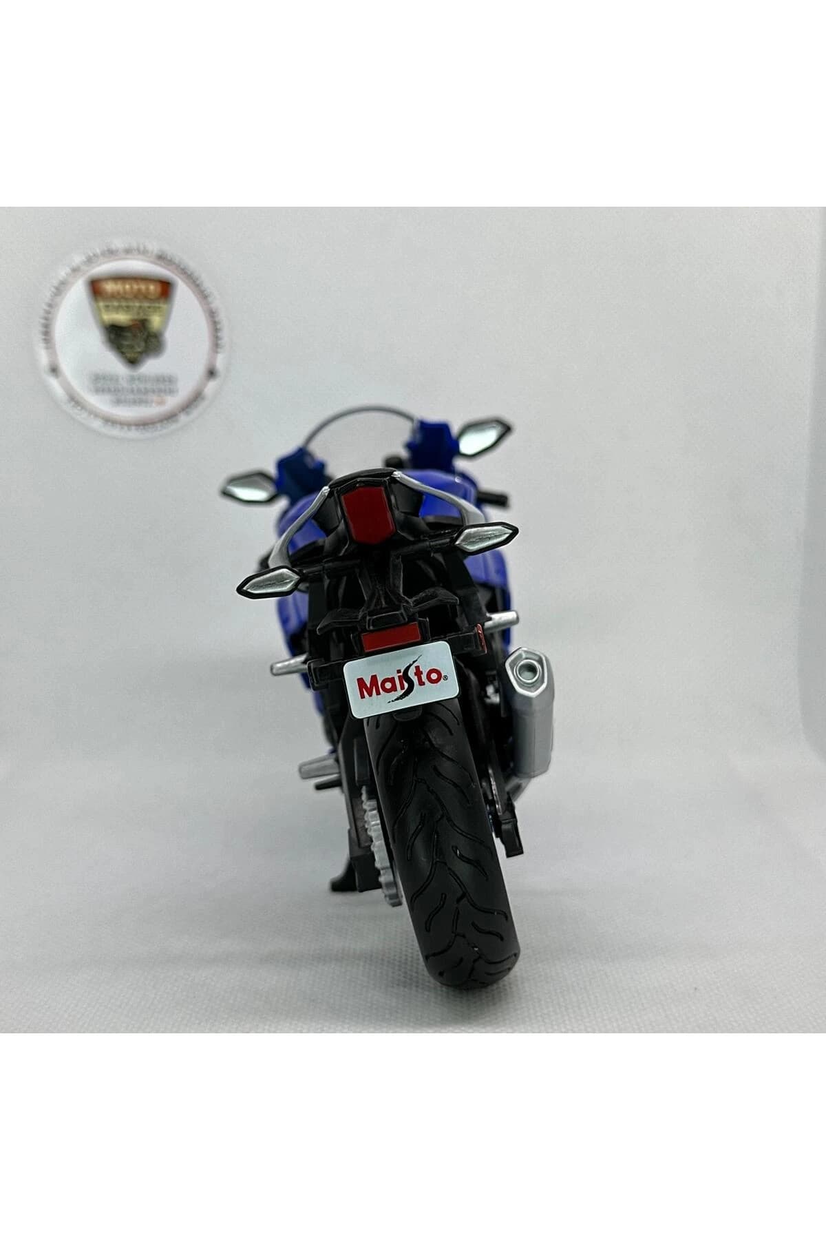 Yamaha YZF-R1 1:12 Ölçek Büyük Boy Diecast Model Motosiklet (Mavi) — fotoğraf 4