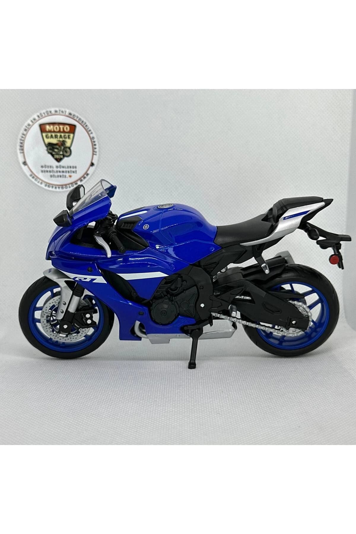 Yamaha YZF-R1 1:12 Ölçek Büyük Boy Diecast Model Motosiklet (Mavi) — fotoğraf 6