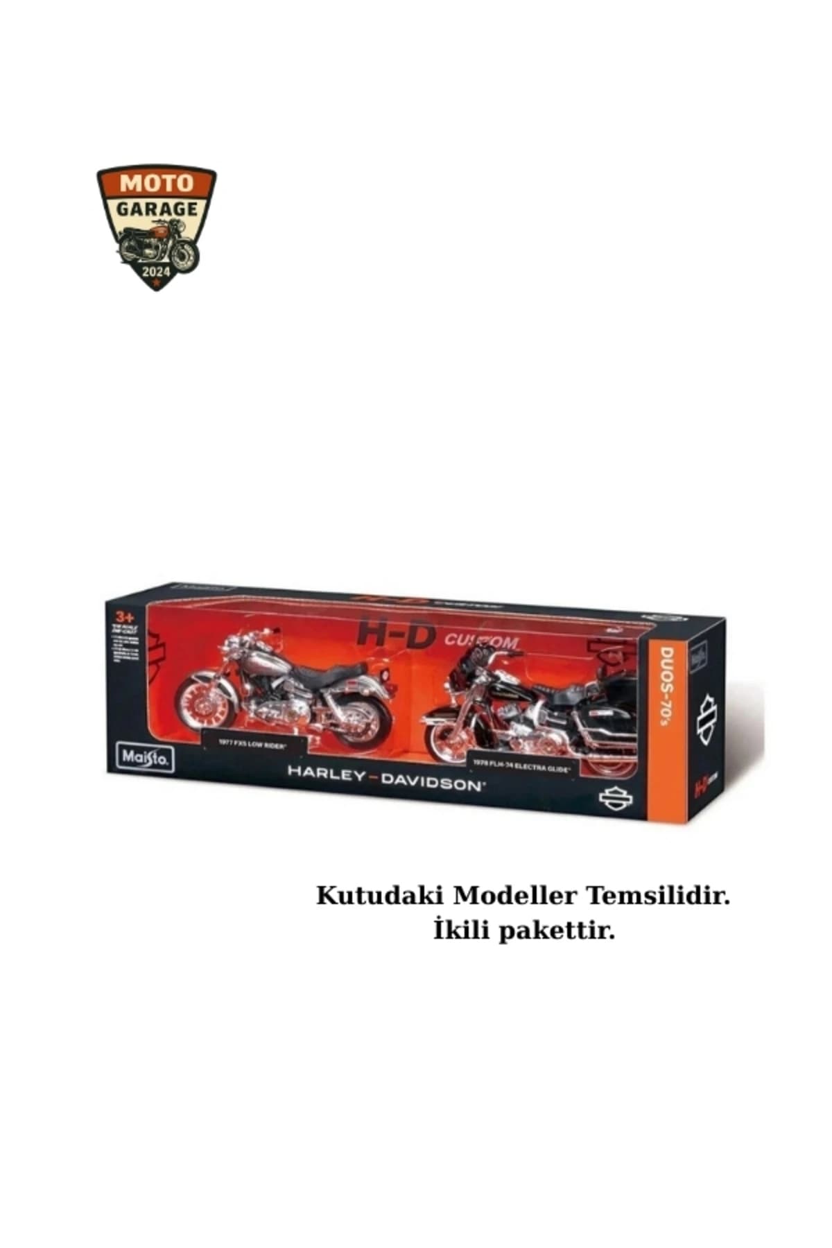 1:18 Harley-Davidson 90'lar Klasikleri İkili Set - 1997 FXDL Dyna & 1993 FLSTN Heritage — fotoğraf 4