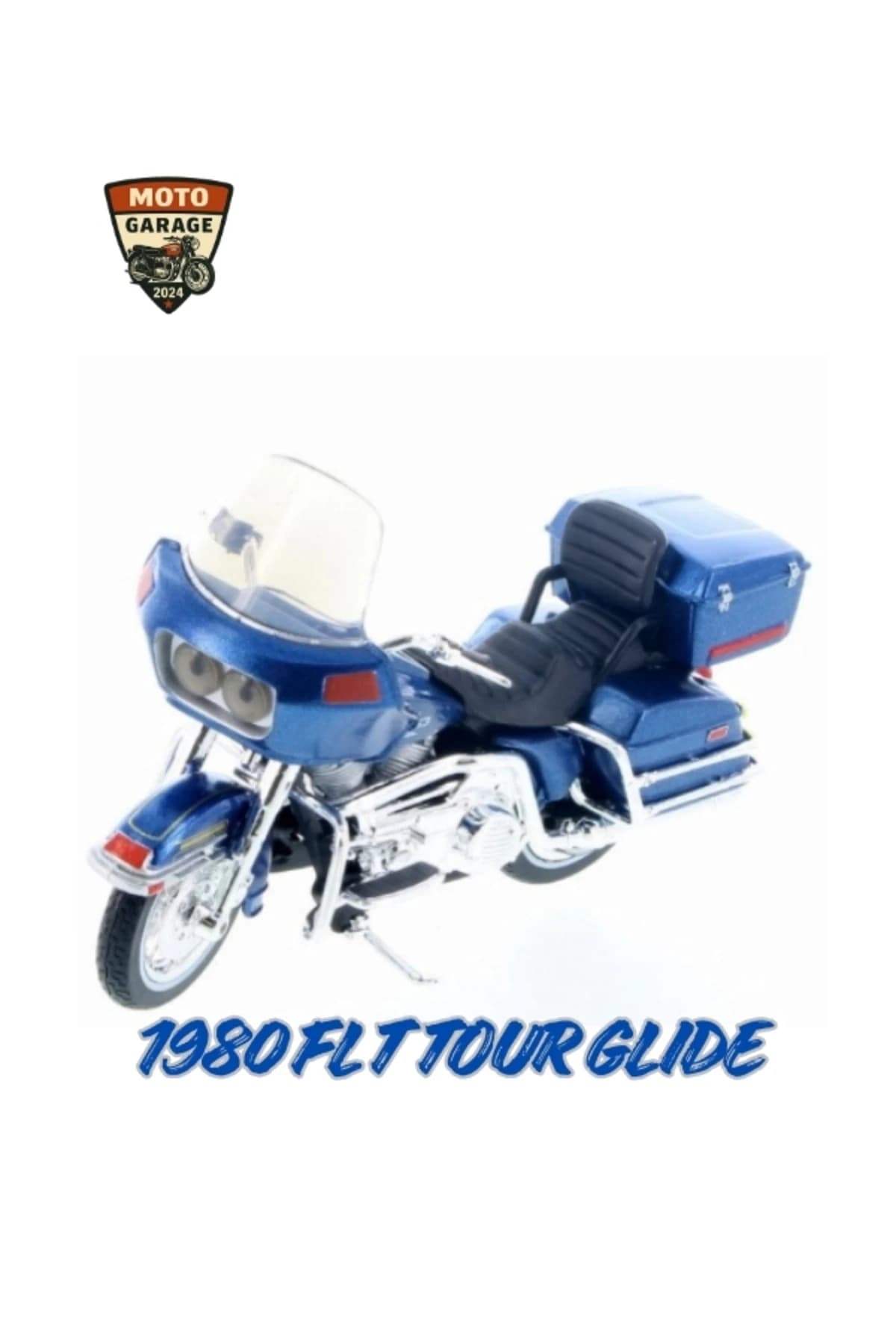 1:18 Harley-Davidson Efsanevi İkili Set - 1984 FXST Softail & 1980 FLT Tour Glide | Moto Garage 2024 — fotoğraf 6