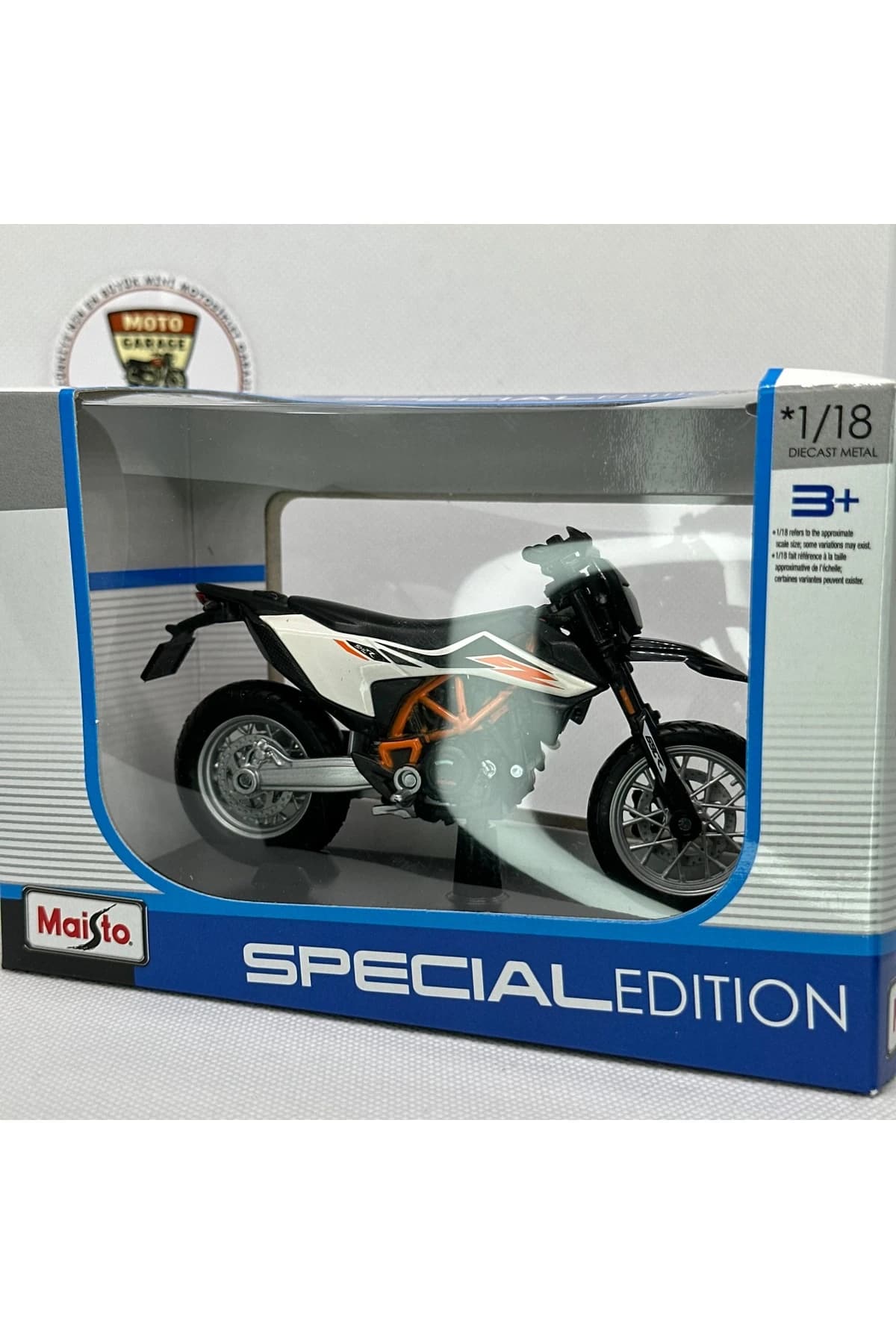 KTM 690 SMC R 1:18 Diecast Maket Motor – Metal Model Motosiklet — fotoğraf 8