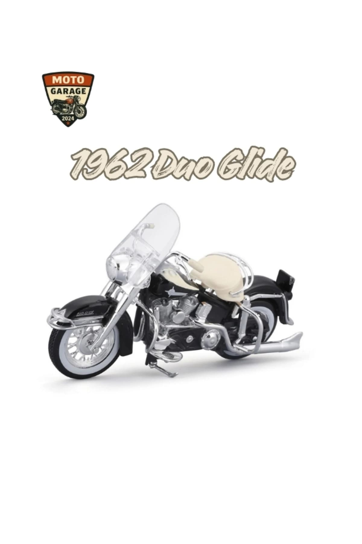 1:18 Harley Davidson 1962 Duo Glide 1968 Electra Glide 2'li Set — fotoğraf 2
