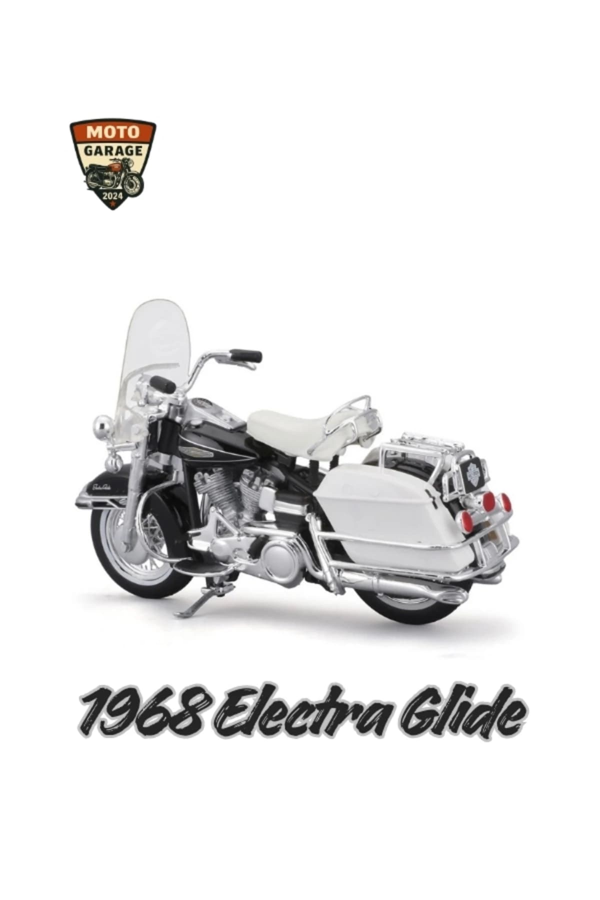1:18 Harley Davidson 1962 Duo Glide 1968 Electra Glide 2'li Set — fotoğraf 5