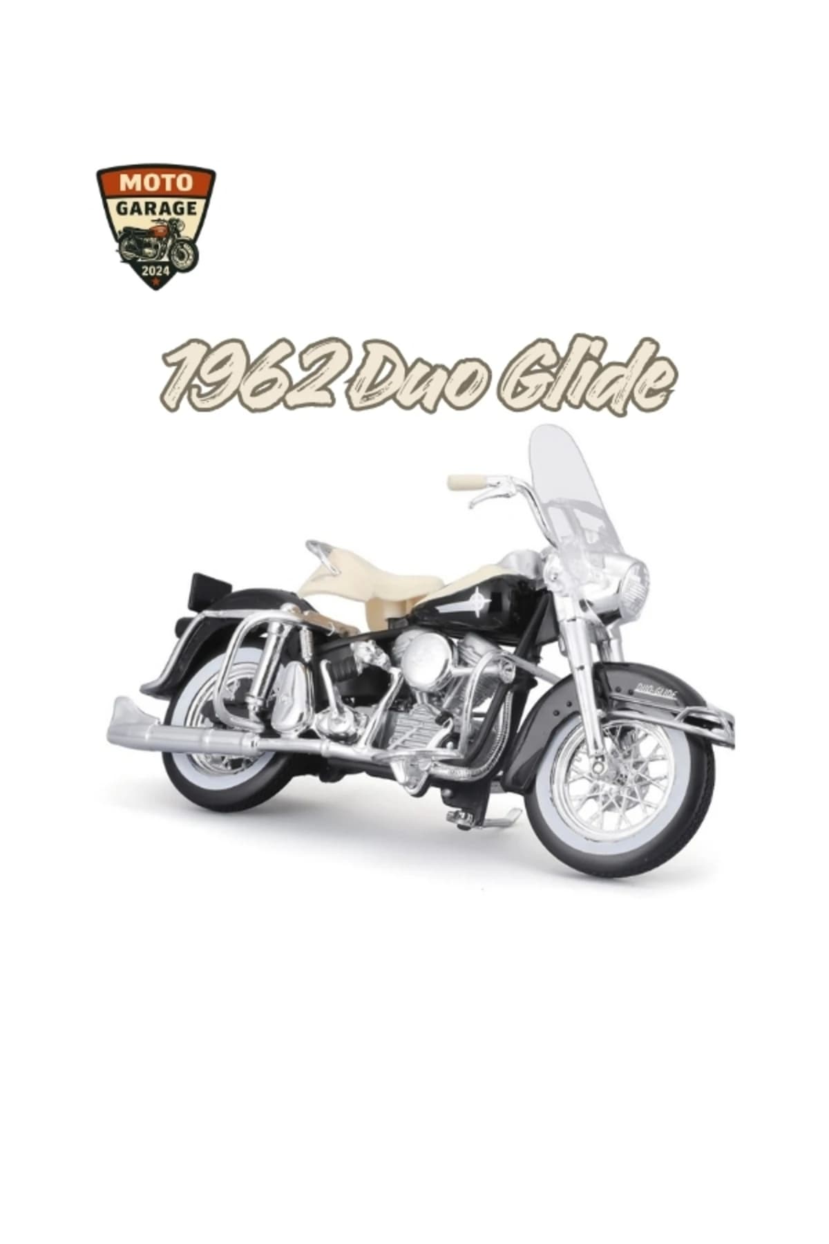 1:18 Harley Davidson 1962 Duo Glide 1968 Electra Glide 2'li Set — fotoğraf 3