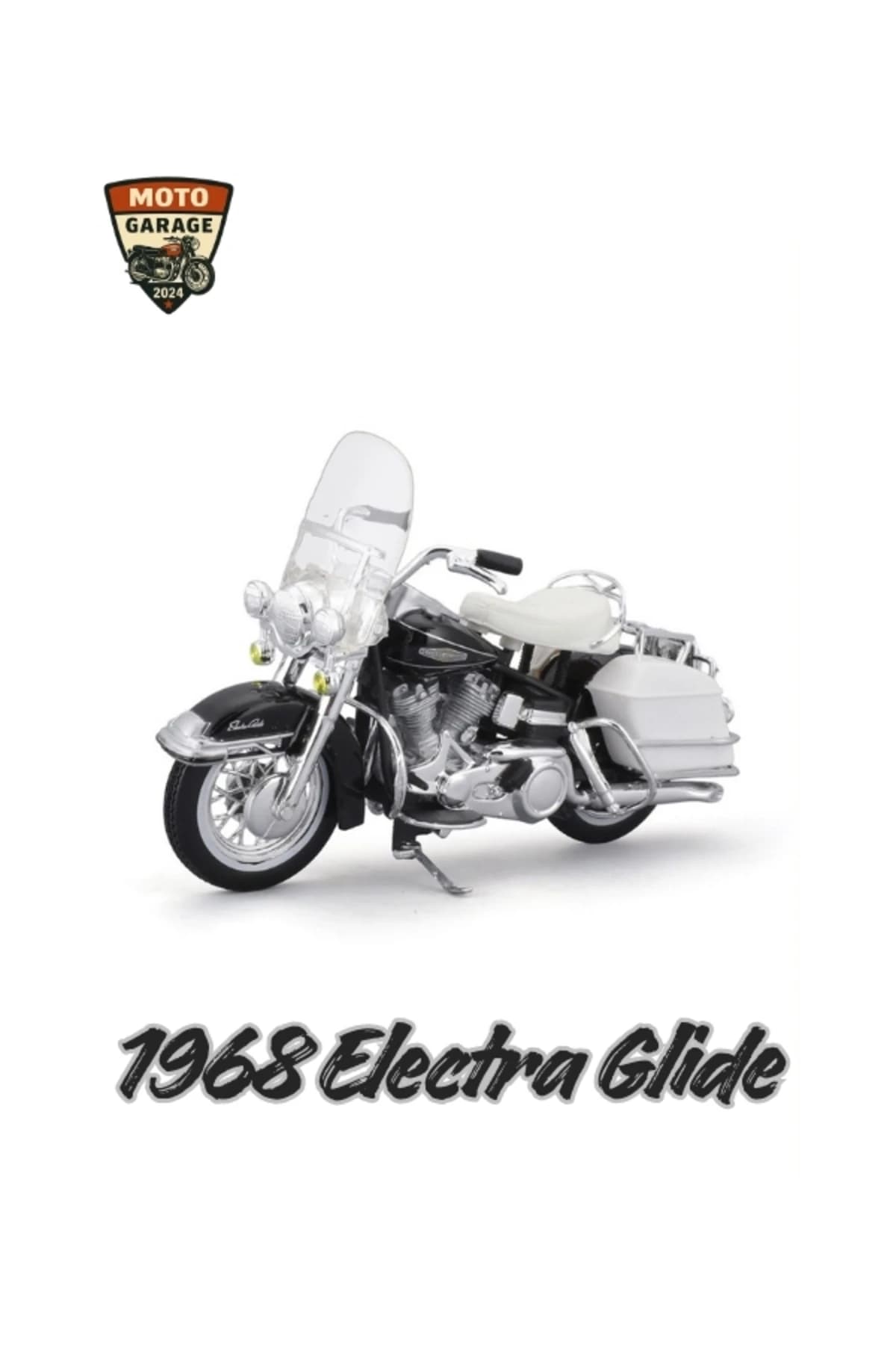 1:18 Harley Davidson 1962 Duo Glide 1968 Electra Glide 2'li Set — fotoğraf 7