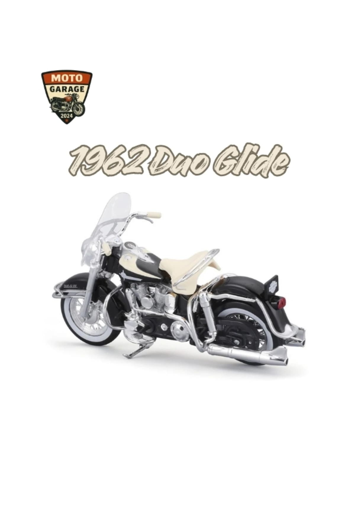 1:18 Harley Davidson 1962 Duo Glide 1968 Electra Glide 2'li Set — fotoğraf 4