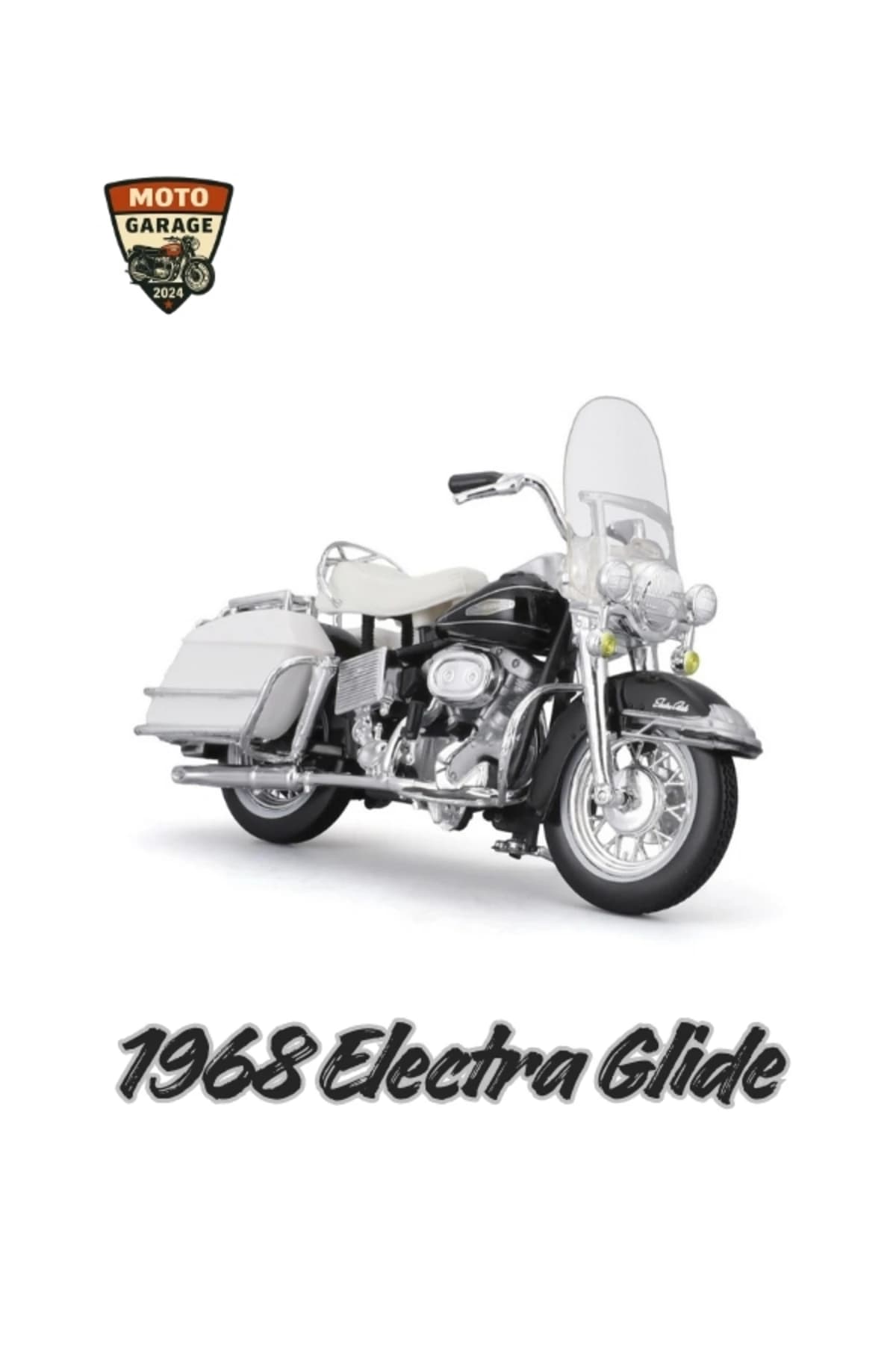 1:18 Harley Davidson 1962 Duo Glide 1968 Electra Glide 2'li Set — fotoğraf 6