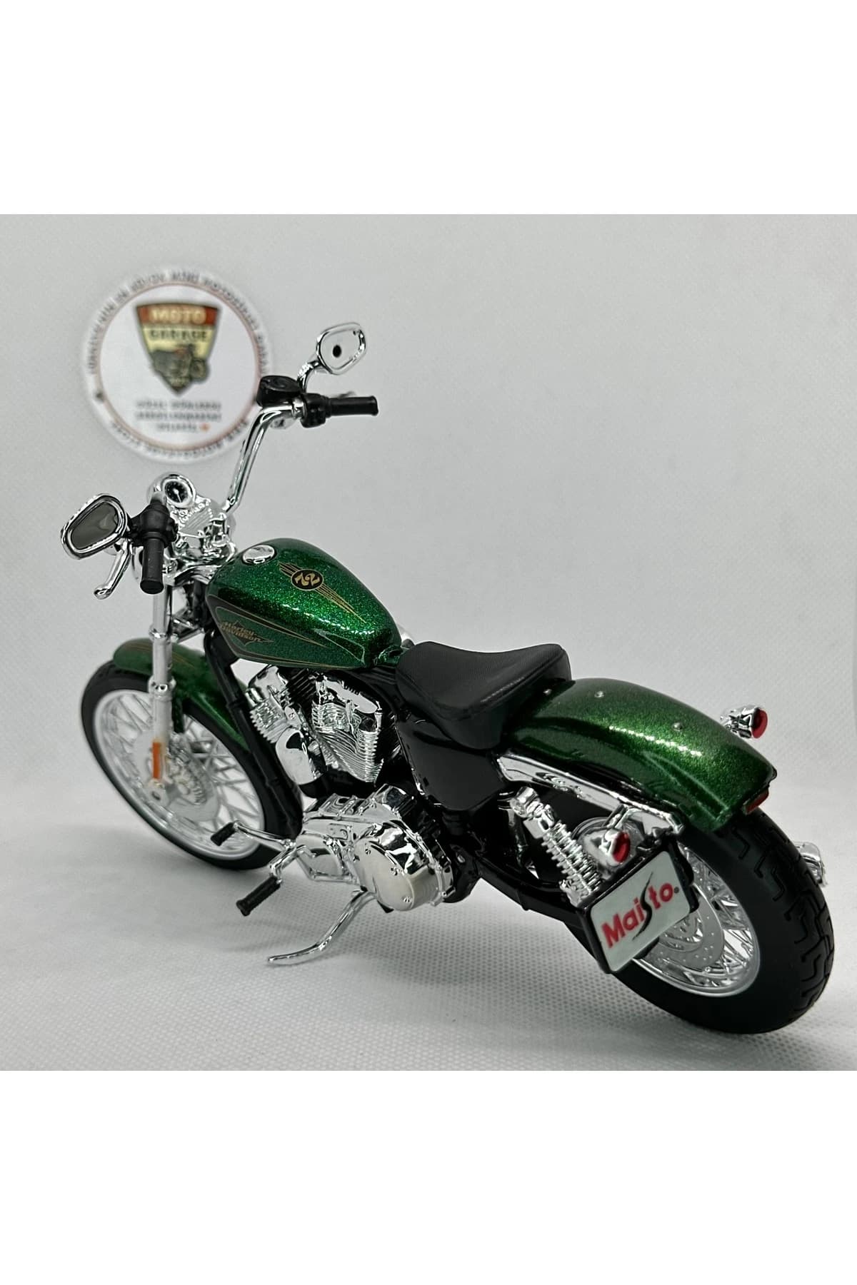 Harley Davidson 2013 XL 1200V Seventy-Two 1:12 Diecast Maket Motor – Metal Model Motosiklet — fotoğraf 3