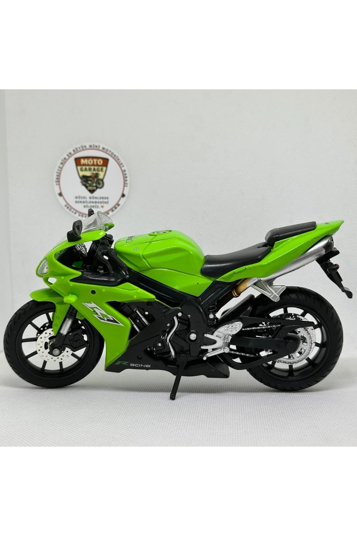 Yamaha YZF-R1 1:12 Diecast Motosiklet Model – Metal Maket & Koleksiyon Oyuncak (Yeşil) — fotoğraf 6