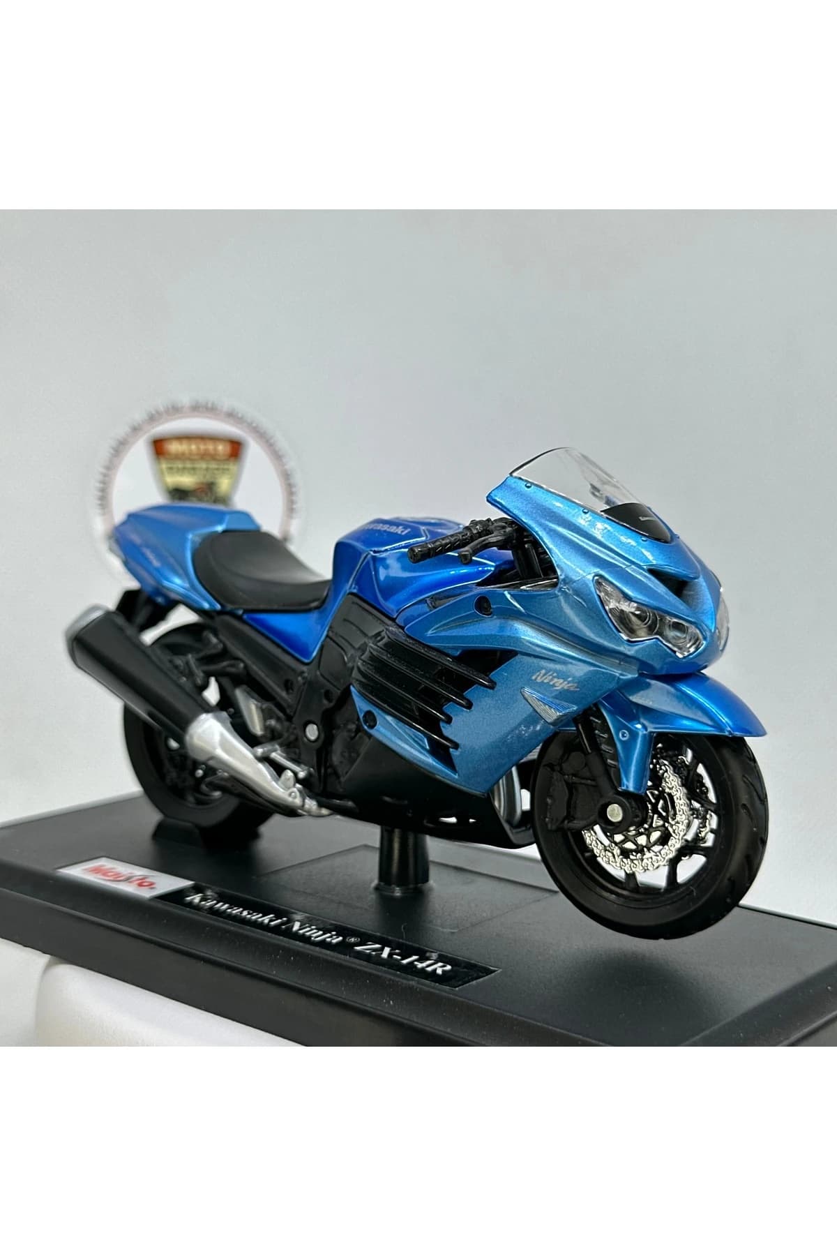 Kawasaki Ninja ZX-14R 1:18 Diecast Metal Model Motosiklet – Maisto Mavi