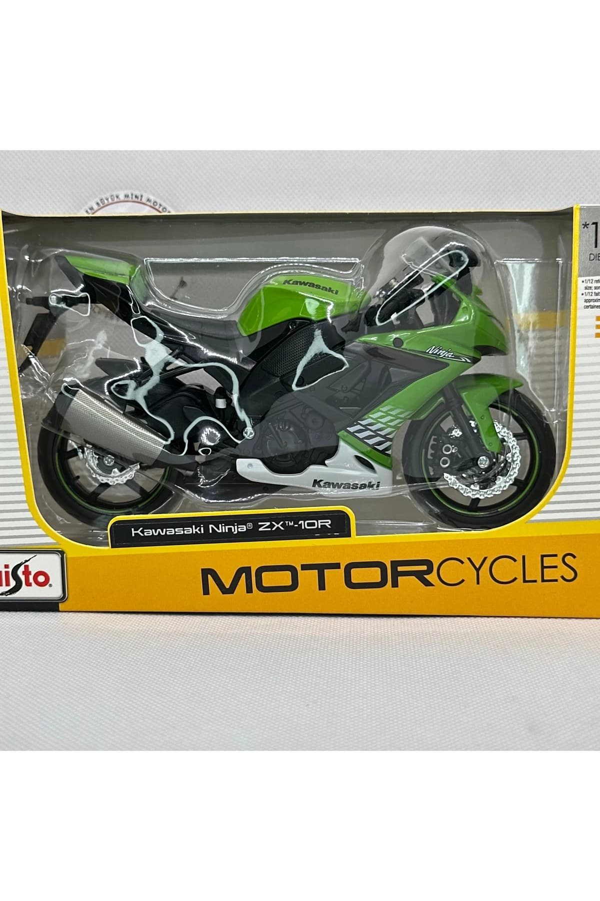 Kawasaki Ninja ZX-10R 1:12 Diecast Maket Motor – Lisanslı Metal Model Motosiklet — fotoğraf 8