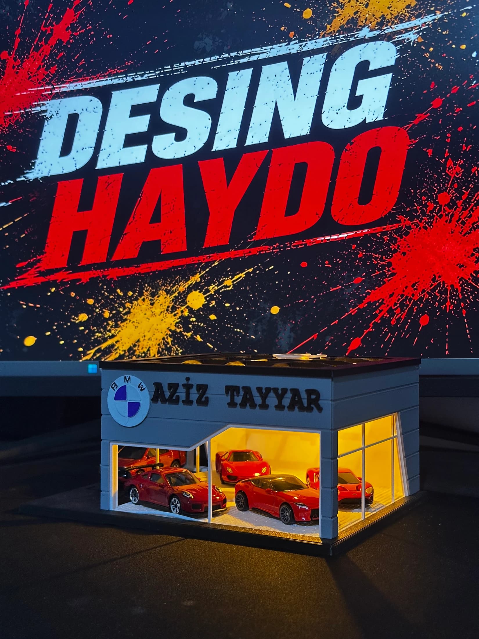 KİŞİYE ÖZEL  DİORAMA GALERİ MAKET BMW