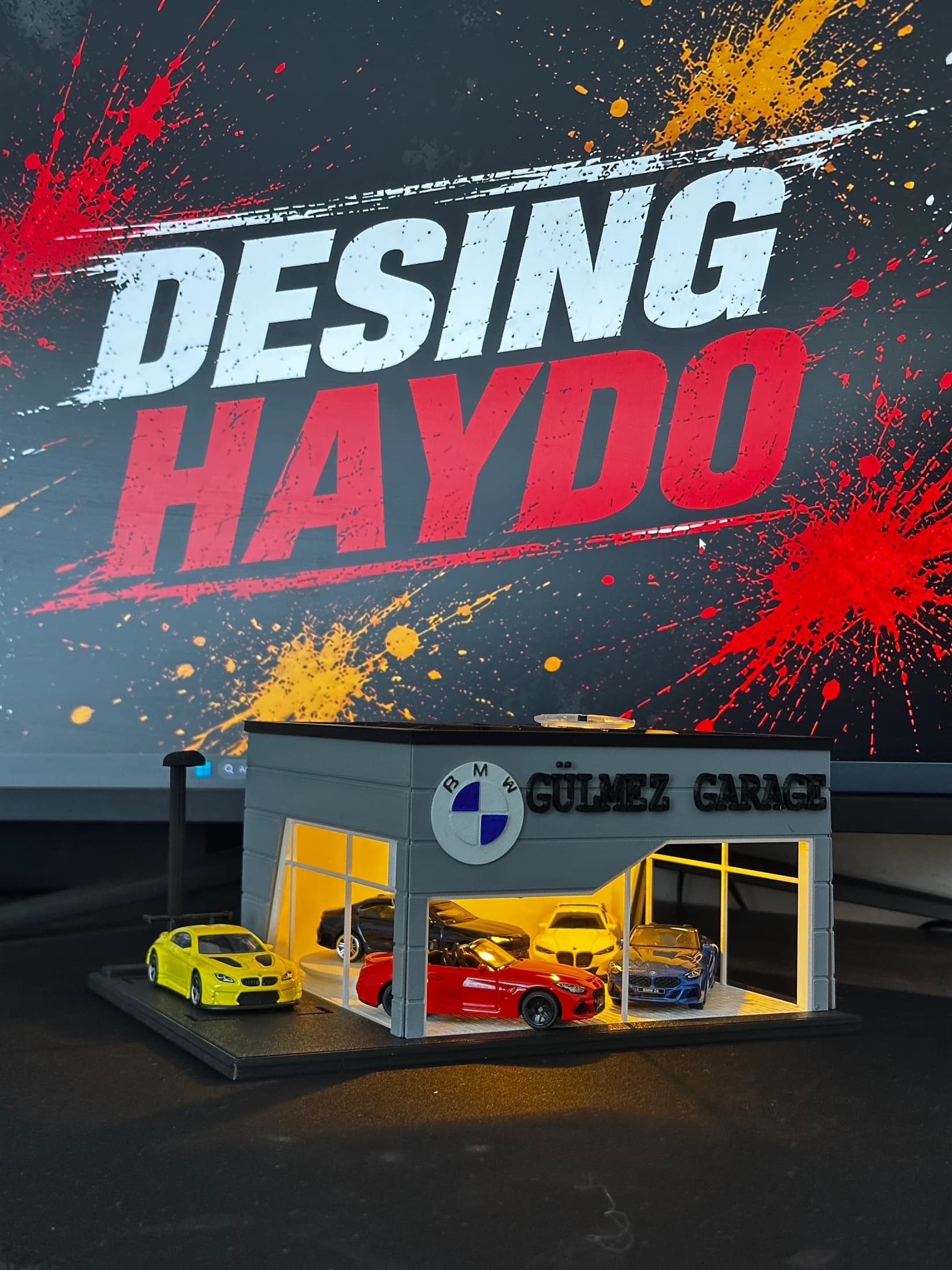 KİŞİYE ÖZEL  DİORAMA GALERİ MAKET BMW